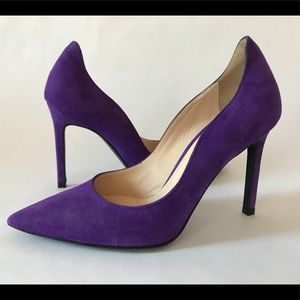 NEW Italian Purple Suede Point Toe Heels size 6